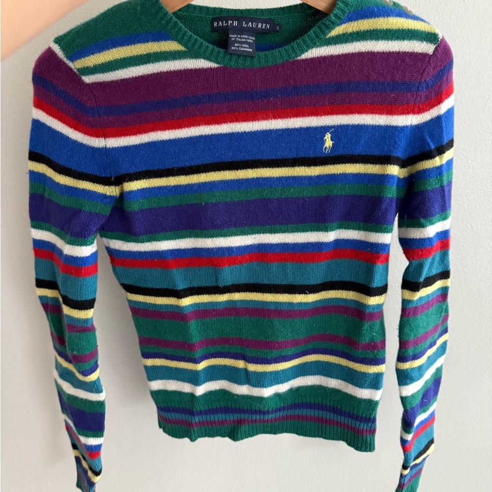 Ralph Lauren Wool/Cashmere Striped Sweater in Multicolor